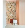 Casadeco|Moderne Tapete ideal für Empfangsbereiche oder Gewerbe, bunte Girlanden|Modern