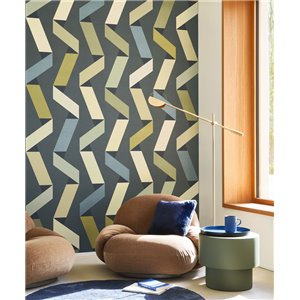 Grandeco|Modern 3D light gray wallpaper|Modern 2
