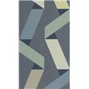 Casadeco|Papier peint moderne pour salon ou hôtellerie, serpentins zigzag bleus|Moderne