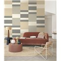 Casadeco|Papier peint rayures beige et gris salon moderne|Géométrique