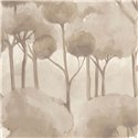 Papel pintado moderno bosque de pinos beige efecto acuarela - Casadeco Sentier des Dunes 200921024