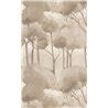 Papel pintado moderno bosque de pinos beige efecto acuarela - Casadeco Sentier des Dunes 200921024