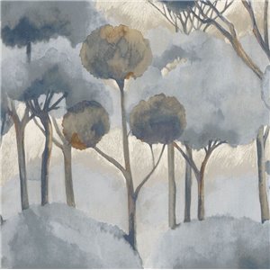 Casadeco|Modern style wallpaper with watercolor green pine forest|Floral