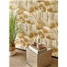 Casadeco|Moderne Wohnzimmer-Tapete mit grünem Kiefernwald|Blumen