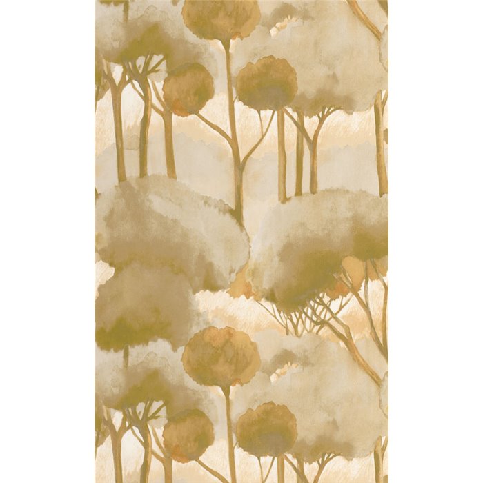 Casadeco|Papier peint salon moderne avec forêt de pins vert|Floral