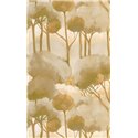 Casadeco|Modern living room wallpaper with green pine forest|Floral