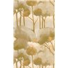 Casadeco|Moderne Wohnzimmer-Tapete mit grünem Kiefernwald|Blumen