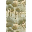 Casadeco|Modern style wallpaper with watercolor green pine forest|Floral