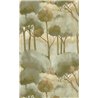 Casadeco|Modern style wallpaper with watercolor green pine forest|Floral
