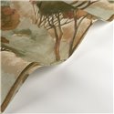 Casadeco|Moderne Stil-Tapete mit grünem Kiefernwald im Aquarell-Stil|Blumen