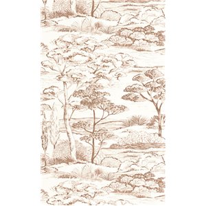 Casadeco|Autumn wallpaper with leaf print in brown tones|Floral 2
