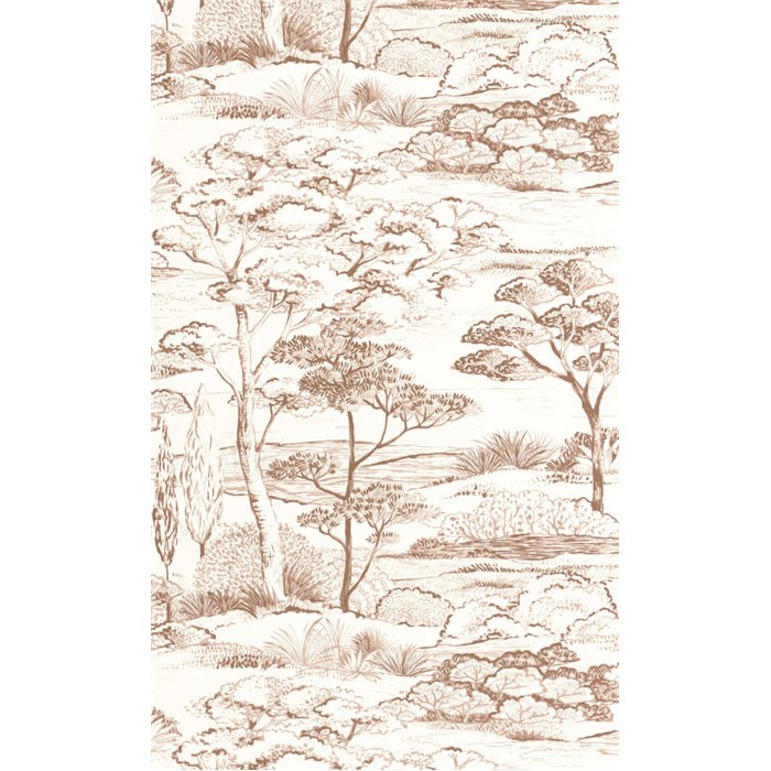 Casadeco|Mediterranean-style wallpaper with pine landscape|Rustic