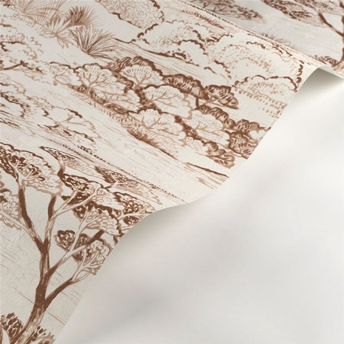 Casadeco|Mediterranean-style wallpaper with pine landscape|Rustic