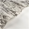 Casadeco|Papier peint paysage avec pins noir et blanc style méditerranéen|Floral