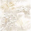 Casadeco|Watercolor flower wallpaper in white for living rooms|Floral