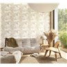 Casadeco|Watercolor flower wallpaper in white for living rooms|Floral