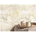 Casadeco|Weiße Aquarell-Blumentapete fürs Wohnzimmer|Blumen