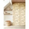 Casadeco|Beige watercolor floral wallpaper with a beautiful wild plant print|Floral