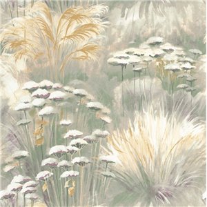 Casadeco|Weiße Aquarell-Blumentapete fürs Wohnzimmer|Blumen