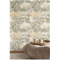 Casadeco|Wallpaper with green field flowers and a beautiful watercolor effect|Floral
