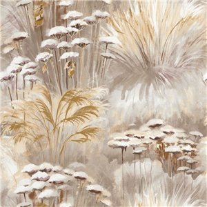 Casadeco|Watercolor flower wallpaper in white for living rooms|Floral