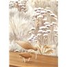 Casadeco|Beige wildflower wallpaper perfect for entryway|Floral