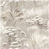 Casadeco|Papier peint fleurs aquarelle grises idéal pour salle de bain ou entrée|Floral