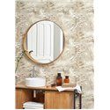 Casadeco|Papier peint fleurs aquarelle grises idéal pour salle de bain ou entrée|Floral