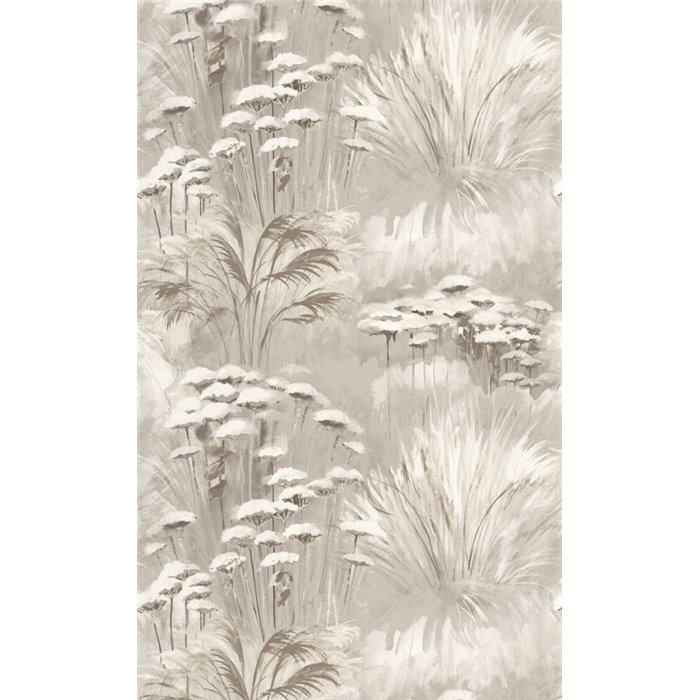 Casadeco|Gray watercolor flower wallpaper ideal for bathroom or entryway|Floral