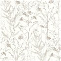 Casadeco|Lovely wallpaper with white sea lavender flowers|Scandinavian