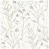 Casadeco|Lovely wallpaper with white sea lavender flowers|Scandinavian