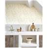 Casadeco|Lovely wallpaper with white sea lavender flowers|Scandinavian