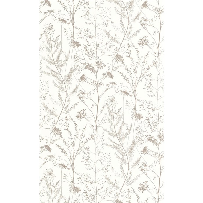 Casadeco|Hübsche Tapete mit weißen Meerlavendelblumen|Skandinavisch