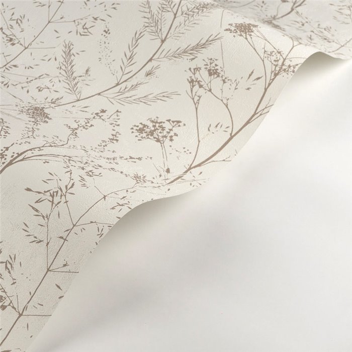 Papel pintado bonito con flores de lavanda marina blanco - Casadeco Sentier des Dunes 200951126