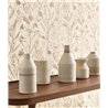 Papel pintado sencillo con estampado floral de lavandas marinas beige - Casadeco Sentier des Dunes 200952844