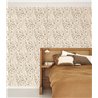 Papel pintado sencillo con estampado floral de lavandas marinas beige - Casadeco Sentier des Dunes 200952844