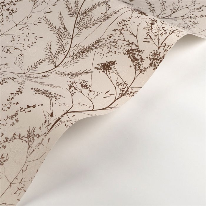 Casadeco|Simple wallpaper with beige sea lavender floral print|Scandinavian