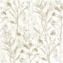 Casadeco|Tapete mit weißen Meerlavendel-Wildblumen, schlicht und hübsch|Skandinavisch