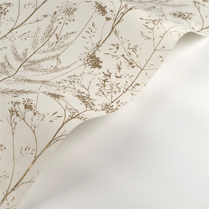 Papel pintado flores silvestres de lavanda marina blanco, sencillo y bonito - Casadeco Sentier des Dunes 200957261