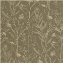 Casadeco|Very pretty wildflowers wallpaper, green sea lavender|Rustic
