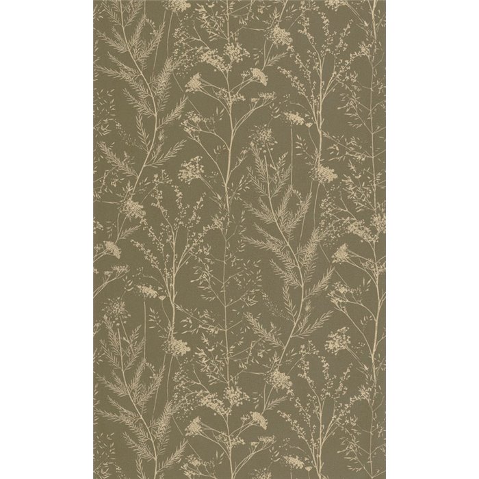 Casadeco|Very pretty wildflowers wallpaper, green sea lavender|Rustic