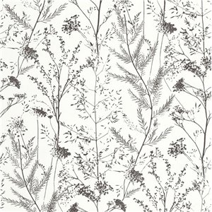 Casadeco|Tapete mit weißen Meerlavendel-Wildblumen, schlicht und hübsch|Skandinavisch