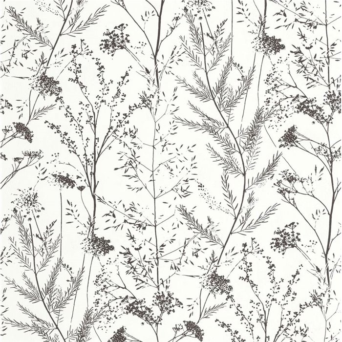 Casadeco|Papel pintado para baños con flores de lavanda marina blanco|Rústico