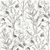 Casadeco|Wallpaper for bathrooms with white sea lavender flowers|Rustic