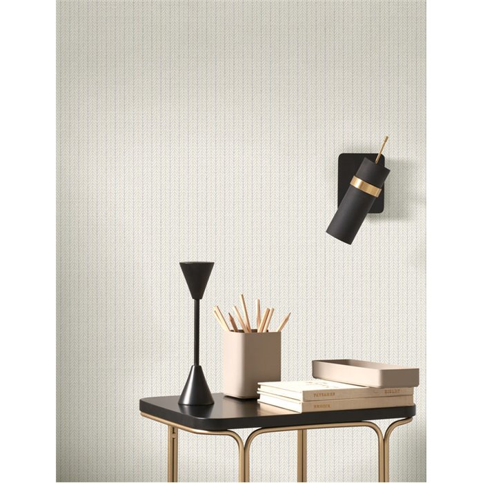 Casadeco|Brown or taupe herringbone wallpaper|Minimalist