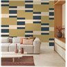 Casadeco|Wide beige retro-modern striped wallpaper|Stripes