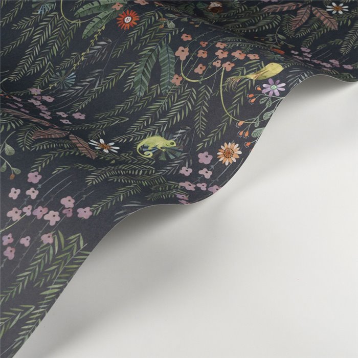 Casadeco|Papier peint enfant animaux tropicaux bleus|Enfants