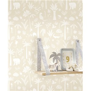 Casadeco|Kids wallpaper blue jungle with wild animals|Children's 2