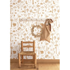 Casadeco|Papier peint enfant jungle bleue avec animaux sauvages|Enfants 2