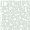 Casadeco|Papier peint enfant jungle bleue avec animaux sauvages|Enfants